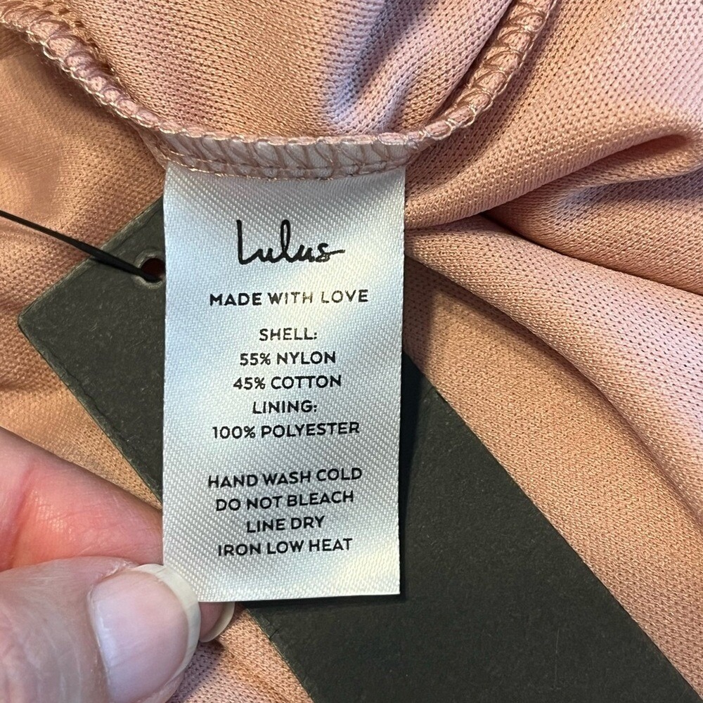 NWT Lulus Coquette Soft Girl Fairy Dusty Pink Blush Lace Maxi Dress XS/ 0-2 - Picture 13 of 14